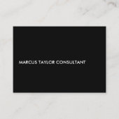 Minimalistische tekst Zwart-wit Visitekaartje (Voorkant)