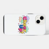 Minimalistische telefoonhoes met Cheer Up iPhone Hoesje (Achterkant horizontaal)