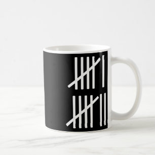 Minimalistische telstreepjes tellen 67 meme slang koffiemok