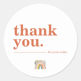 Minimalistische Terracota zakelijke klant Dank u Ronde Sticker