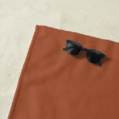 Minimalistische terracotta aangepaste naam tekst m strandlaken (In situ)
