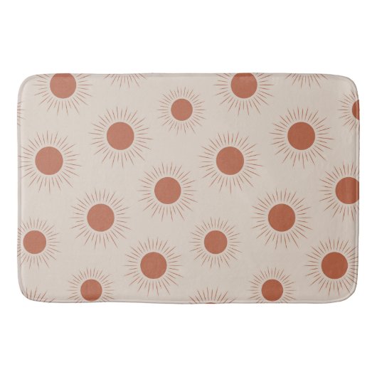 Minimalistische Terracotta Abstract Boho Zon Patro Badmat (Voorkant)