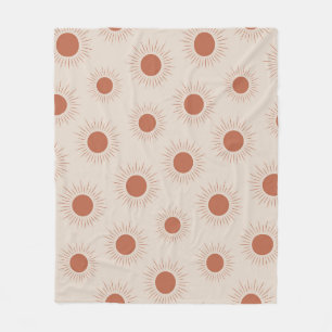 Minimalistische Terracotta Abstract Boho zon patro Fleece Deken