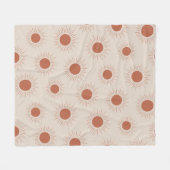 Minimalistische Terracotta Abstract Boho zon patro Fleece Deken (Voorkant (Horizontaal))