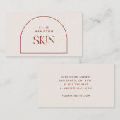 Minimalistische Terracotta Arch Beauty Estheticist Visitekaartje (Voorkant / Achterkant)