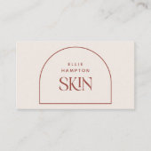 Minimalistische Terracotta Arch Beauty Estheticist Visitekaartje (Voorkant)