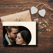 Minimalistische Terracotta Arch Foto QR & Wedd Web Informatiekaartje