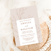 Minimalistische terracotta bloemenelegante boho br kaart