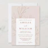 Minimalistische terracotta bloemenelegante boho br kaart (Voorkant)