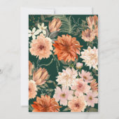 Minimalistische terracotta bloemenrustieke herfstb kaart (Achterkant)