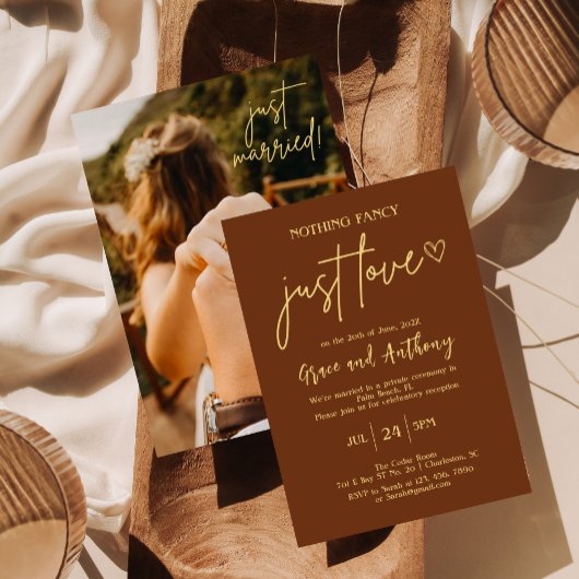 Minimalistische terracotta bohemian foto gepersona save the date