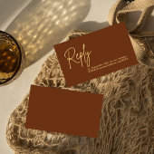 Minimalistische Terracotta Bohemian Save the Date  Informatiekaartje