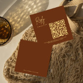 Minimalistische Terracotta Bohemian Save the Date  Informatiekaartje