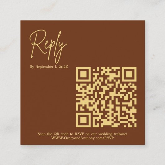 Minimalistische Terracotta Bohemian Save the Date  Informatiekaartje (Voorkant)