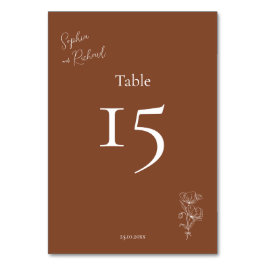 Minimalistische Terracotta Boho Botanicals bruilof Kaart