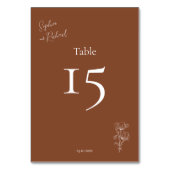 Minimalistische Terracotta Boho Botanicals bruilof Kaart (Achterkant)