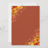 Minimalistische Terracotta Boho Floral Fall Weddin Kaart (Achterkant)