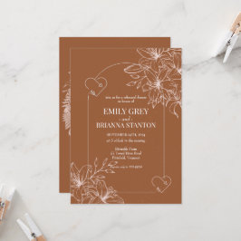 Minimalistische terracotta boho gebrande repetitie kaart