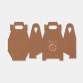 Minimalistische terracotta boho Verbrand Sinaasapp Bedankdoosjes (Uitgevouwen)