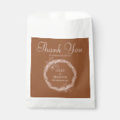 Minimalistische terracotta boho Verbrand Sinaasapp Bedankzakje (Voorkant)