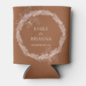 Minimalistische terracotta boho Verbrand Sinaasapp Blikjeskoeler (Voorkant)