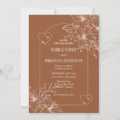 Minimalistische terracotta boho verbrand Sinaasapp Kaart (Voorkant)