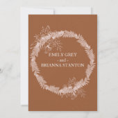 Minimalistische terracotta boho verbrand Sinaasapp Kaart (Achterkant)