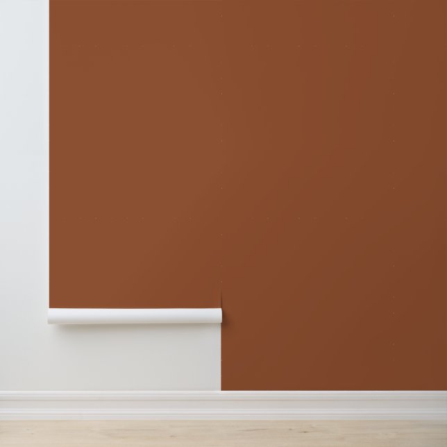 Minimalistische terracotta bruin massief effen mod behang (Applicatie)