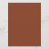 Minimalistische terracotta de nacht voor de bruilo menu (Achterkant)