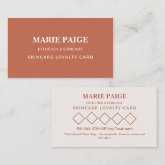 Minimalistische Terracotta Esthetician Loyalty Pun