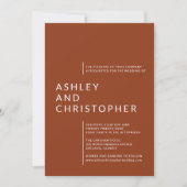 Minimalistische Terracotta Geïsoleerde Namen Bruil Kaart (Voorkant)