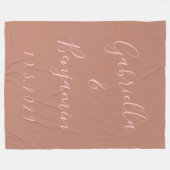 Minimalistische Terracotta gepersonaliseerde namen Fleece Deken (Voorkant (Horizontaal))