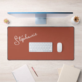 Minimalistische Terracotta gepersonaliseerde scrip Bureaumat