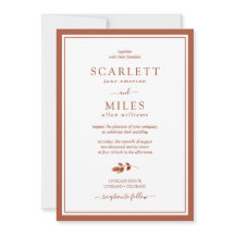 Minimalistische Terracotta Herfstbladeren Rand Tro