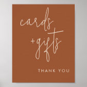 Minimalistische Terracotta Kaarten en geschenken t Poster (Voorkant)