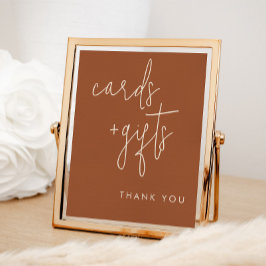 Minimalistische Terracotta Kaarten en geschenken t Poster