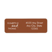 Minimalistische terracotta modern elegant etiket (Voorkant)