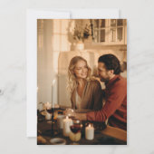 Minimalistische Terracotta Moderne Boho Foto Huwel Save The Date (Achterkant)