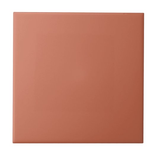 Minimalistische terracotta Plain Solid Color Tegel Tegeltje (Voorkant)