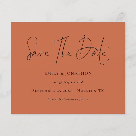 Minimalistische Terracotta Qr-code voor budgetgebr (Voorkant)