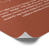 Minimalistische terracotta ring spel niet zeggen b poster (Hoek)