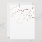 Minimalistische Terracotta Script Typografie Bruil Kaart (Achterkant)