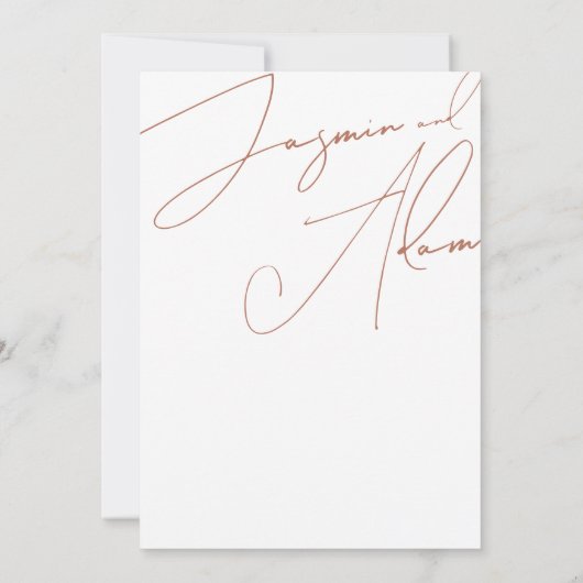 Minimalistische Terracotta Script Typografie Bruil Kaart (Achterkant)