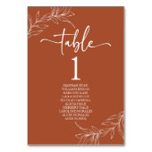 Minimalistische Terracotta tak blad bruiloft Kaart (Voorkant)