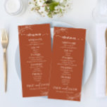 Minimalistische Terracotta tak blad bruiloft Menu<br><div class="desc">Dit is een minimalistische terracotta tak blad bruiloft menu.</div>