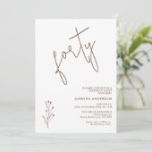 Minimalistische terracotta tekst 40e verjaardag kaart (Staand voorkant)