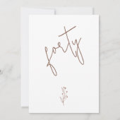 Minimalistische terracotta tekst 40e verjaardag kaart (Achterkant)