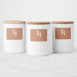 Minimalistische Terracotta Typografie Boheemse Bru Voedselcontainer Etiket