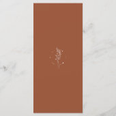 Minimalistische Terracotta Verbrand Oranje Boho Br Menu (Achterkant)