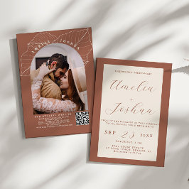 Minimalistische terracotta verbrande Sinaasappel B Kaart